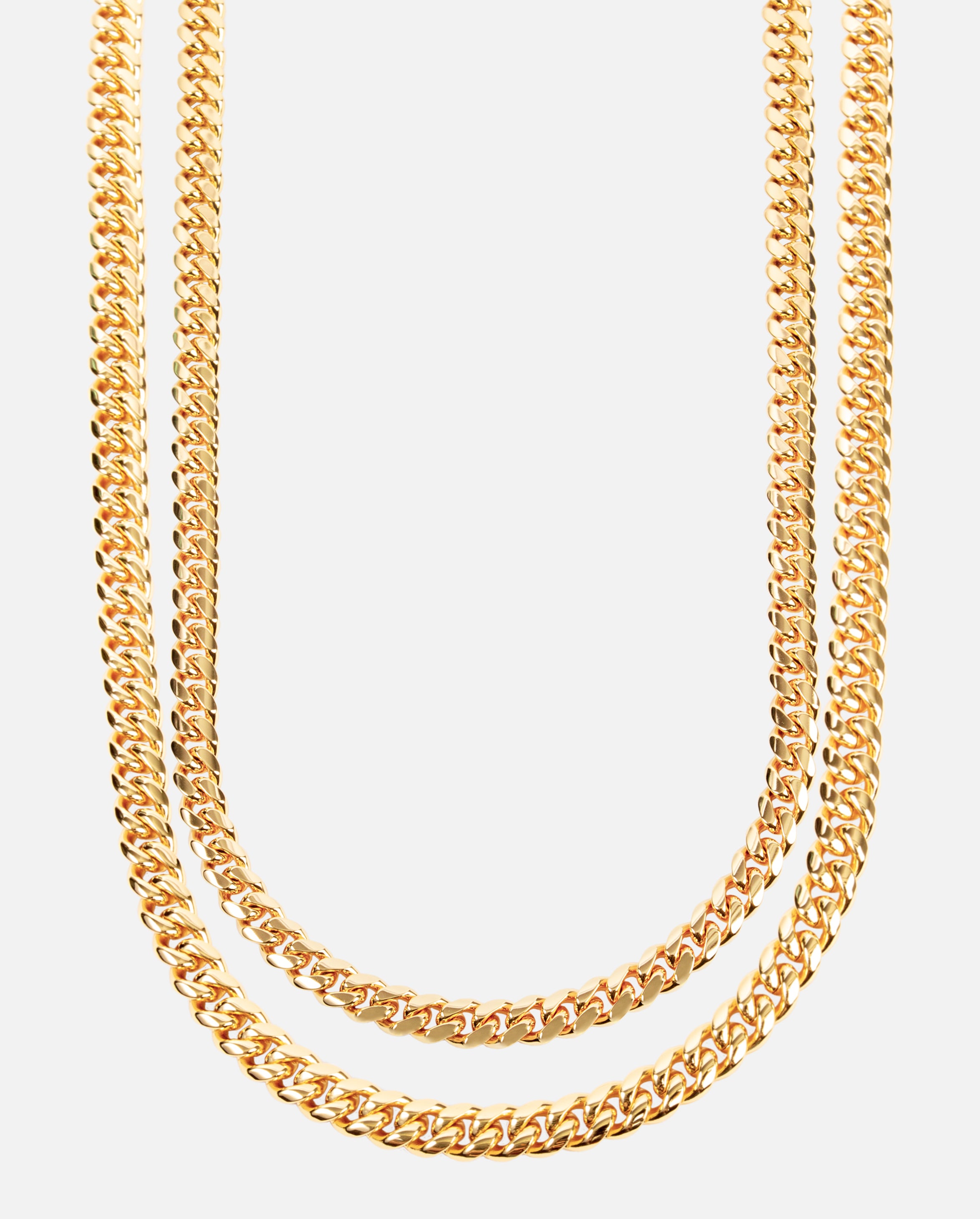 8mm Miami Cuban Chain Bundle - Gold