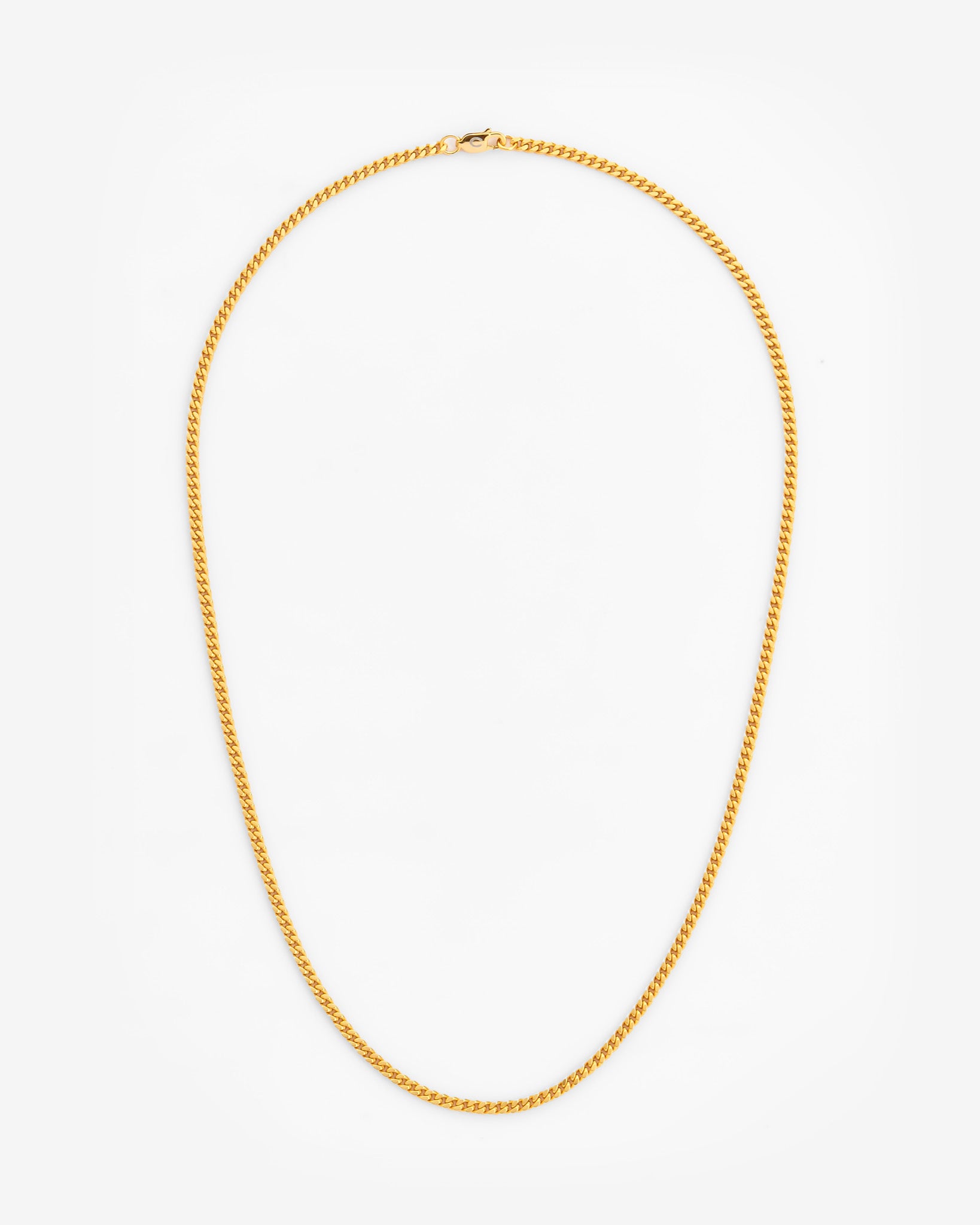 925 2.5mm Micro Cuban Chain - Gold