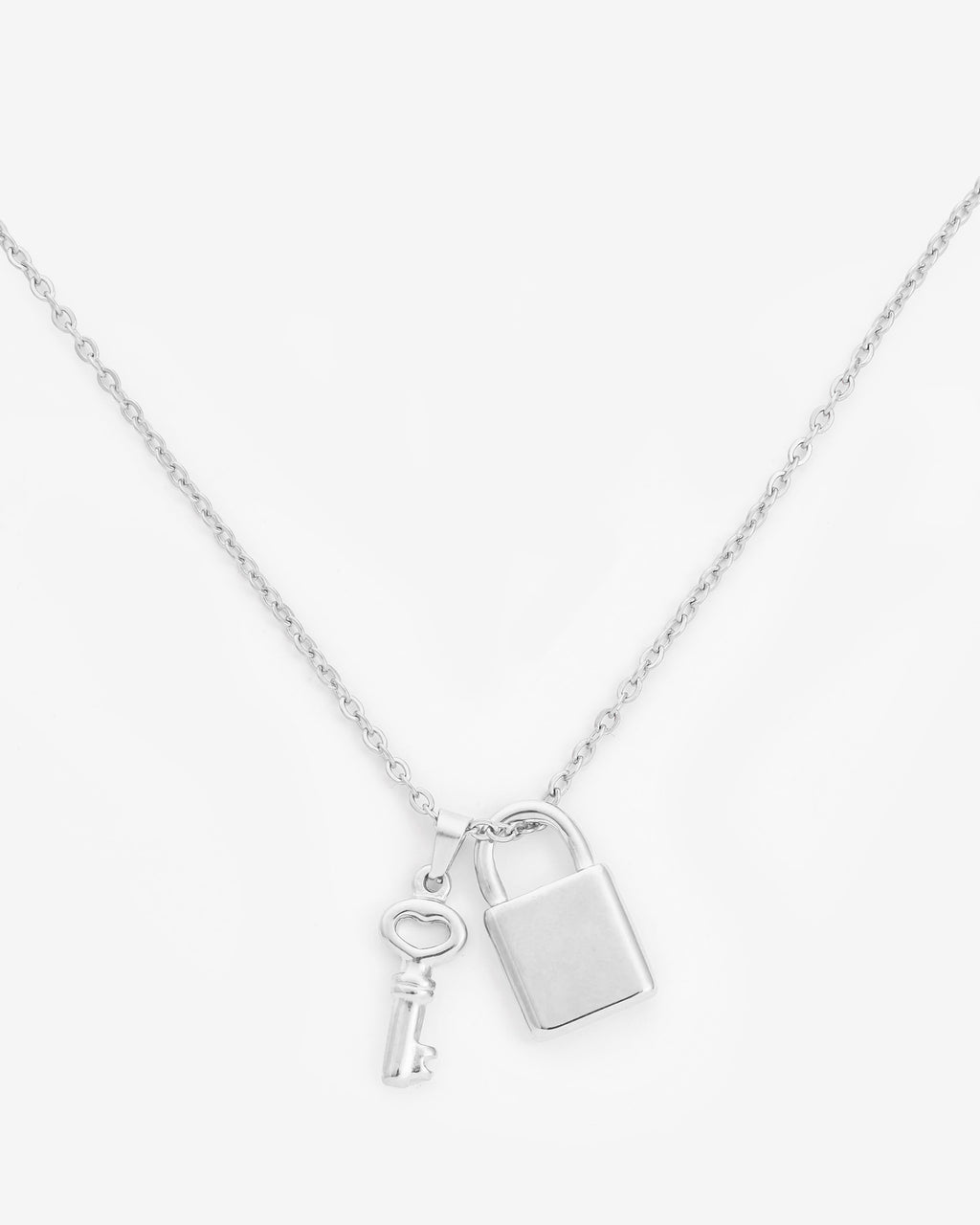 Lagos Beloved Lock Pendant Necklace Silver