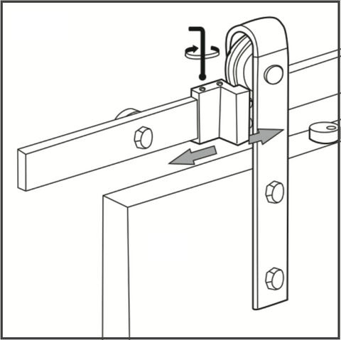 how to install barn door hardware kit - mjc and company