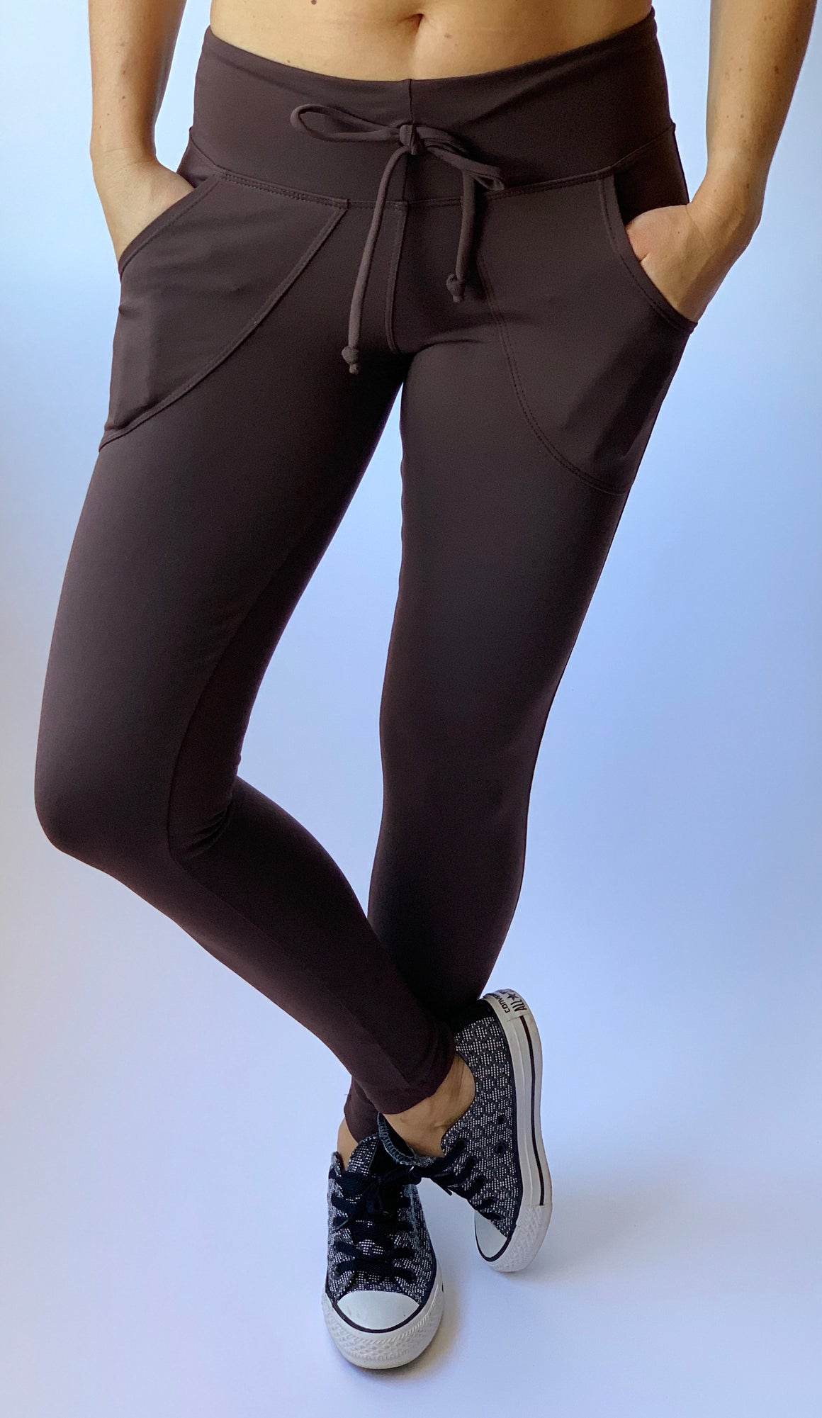 Lululemon Black Leggings Drawstring Waist Pockets Full Length | Lululemon  black leggings, Black leggings, Full length