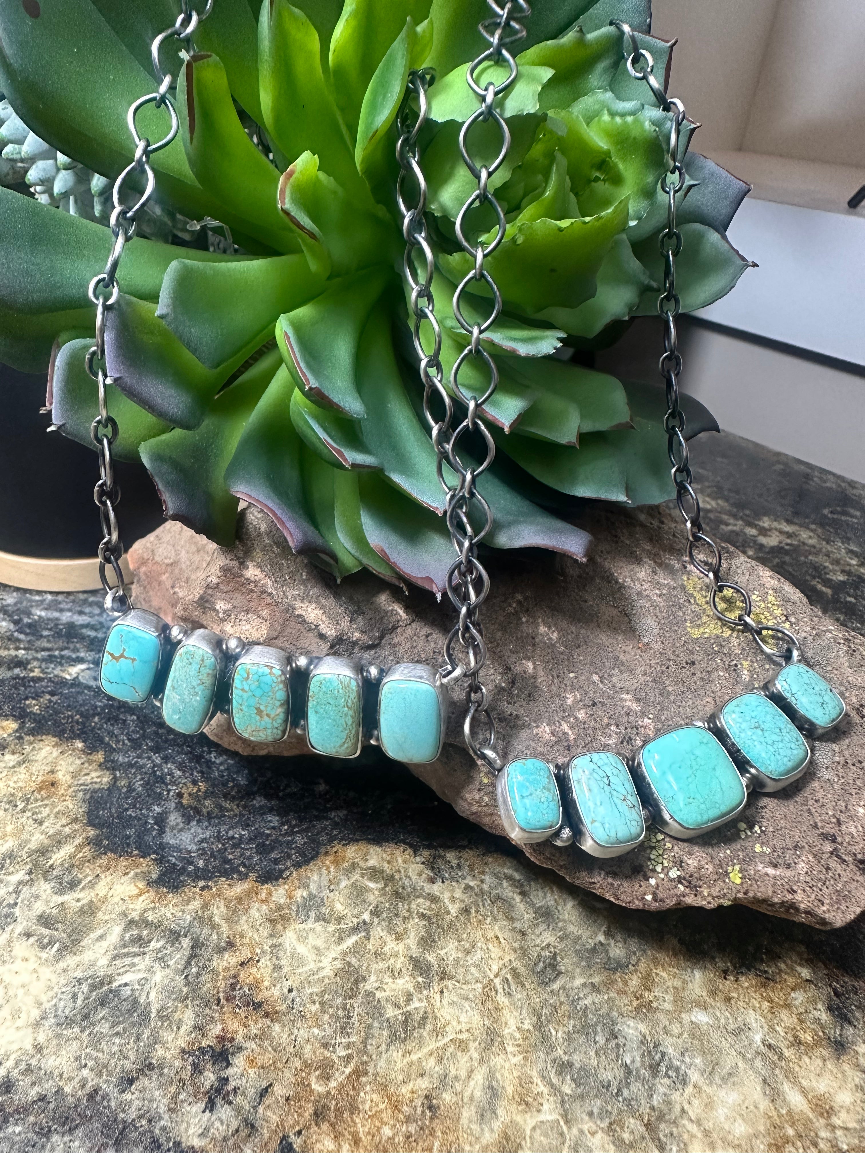 The Rectangular 5 Stone Necklace
