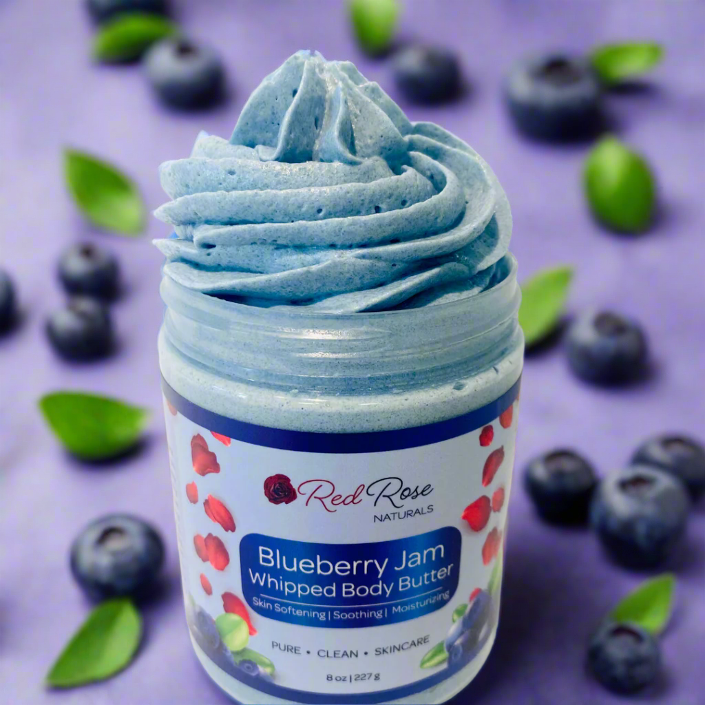 Blueberry Jam Whipped Body Butter 8 oz (larger size) - Red Rose Naturals product image