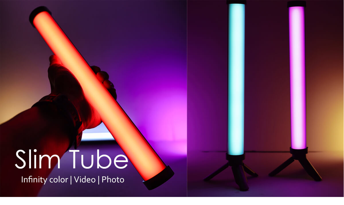 RGB video light, tube light