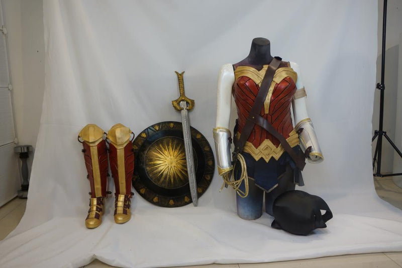 Best Wonder Woman Cosplay Costume Made From Leather And Eva