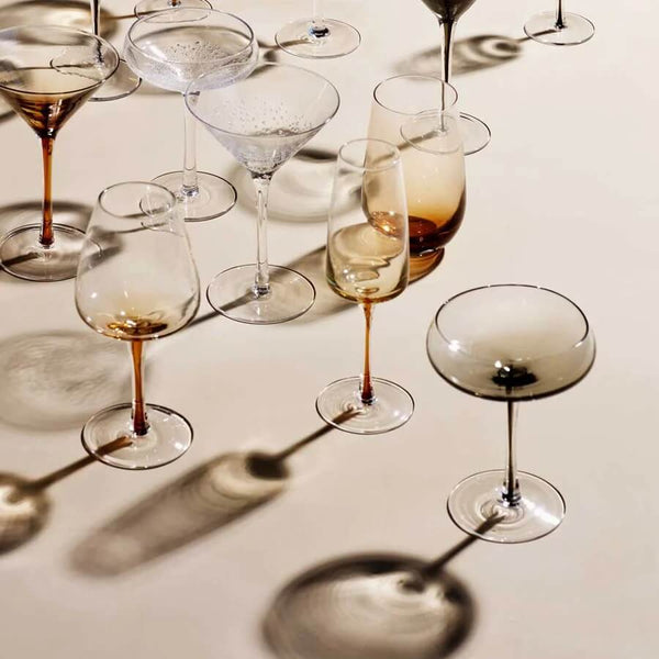 Broste Copenhagen, Amber Champagne Glass (Set of 4)