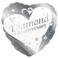 Diamond Heart 60th Wedding Anniversary Stickers, Zazzle