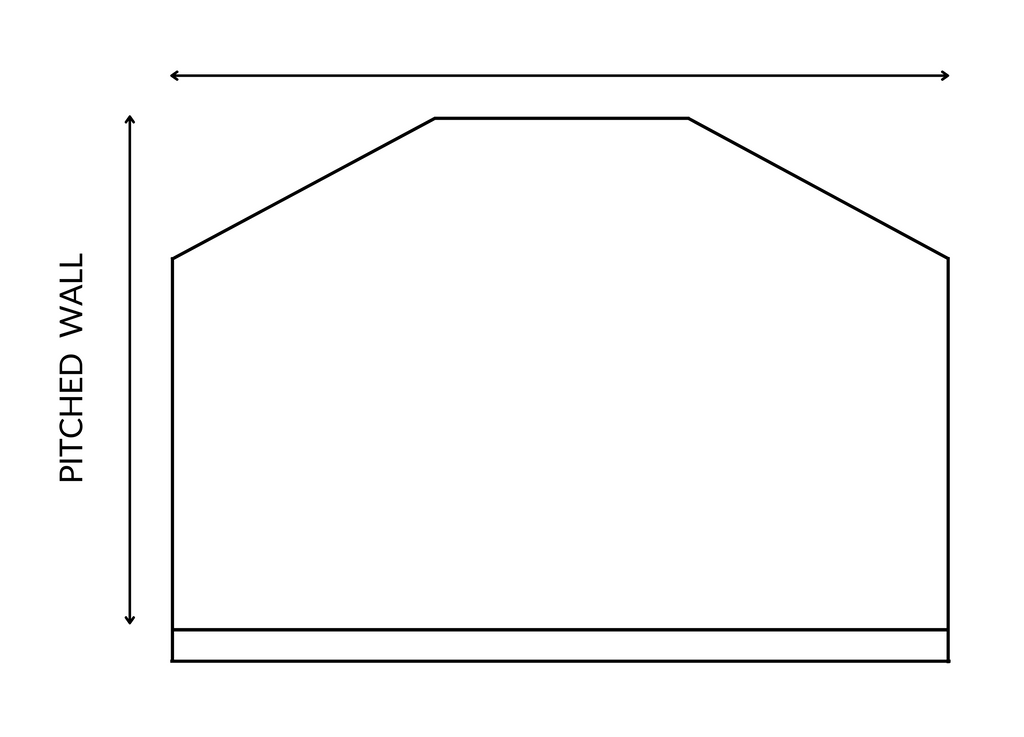 measuring a pitched wall