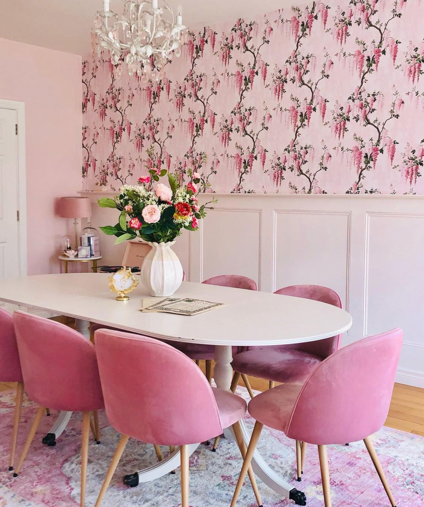 wisteria pink wallpaper