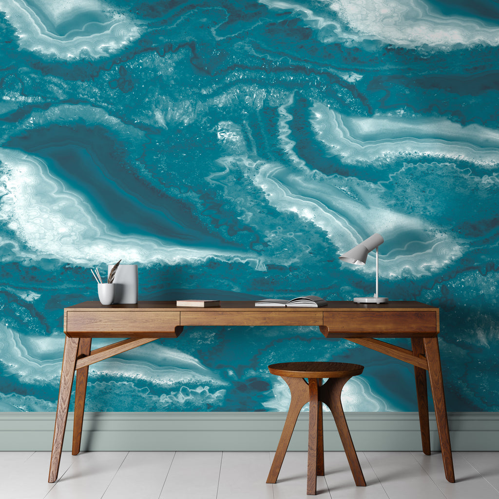 Imagate Teal Wall Mural By Woodchip & Magnolia 