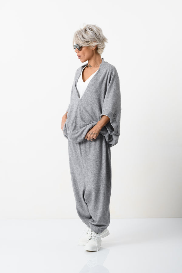 Woman Grey Three Pieces Tracksuit