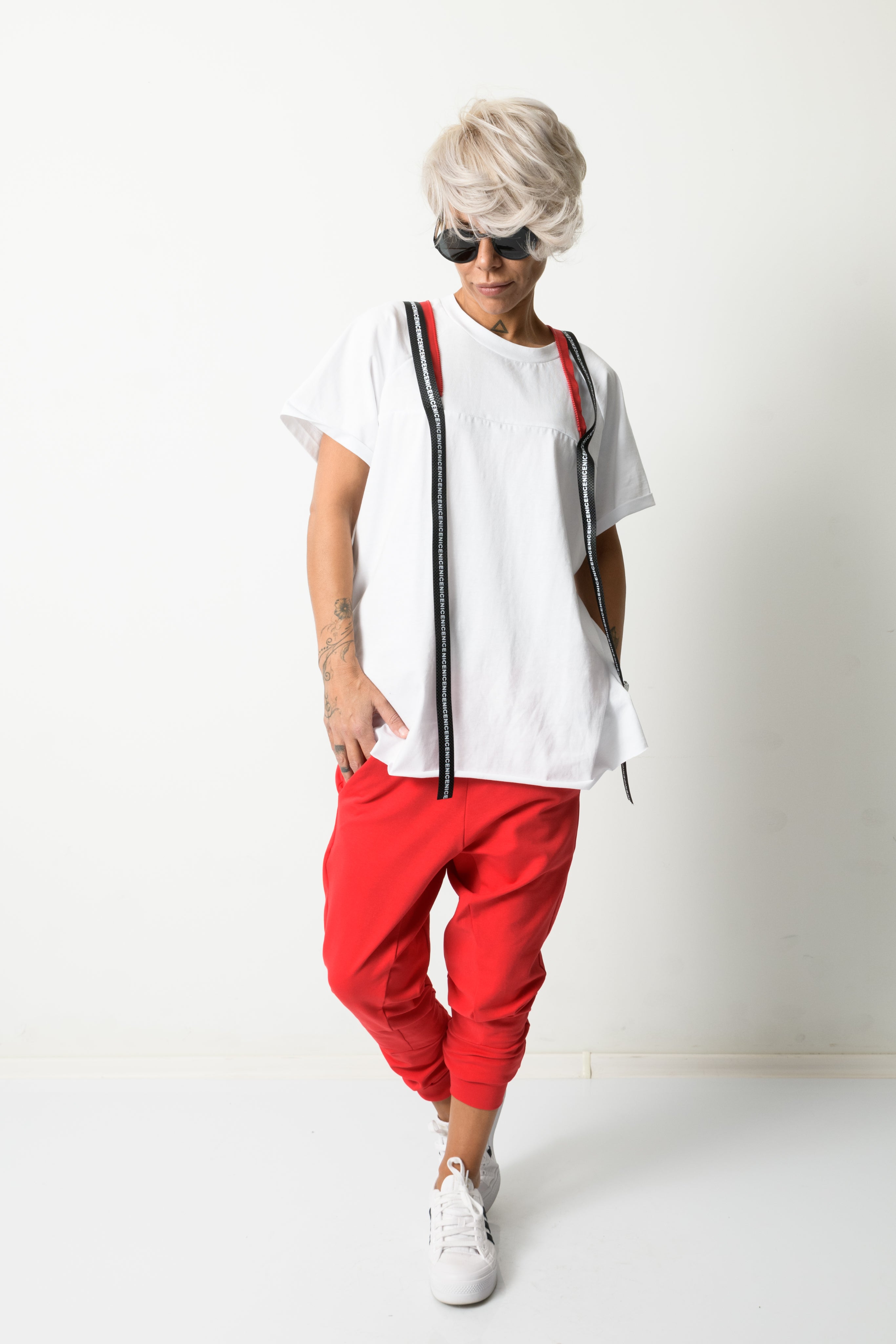 Red Drop Crotch Sweat Pants - Clothes By Locker Room product image