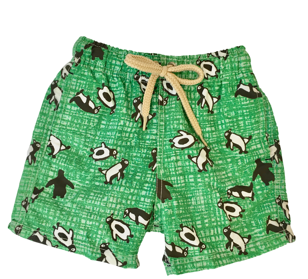 Printed Penguin Shorts - KIDS – Sol Searching Brazil