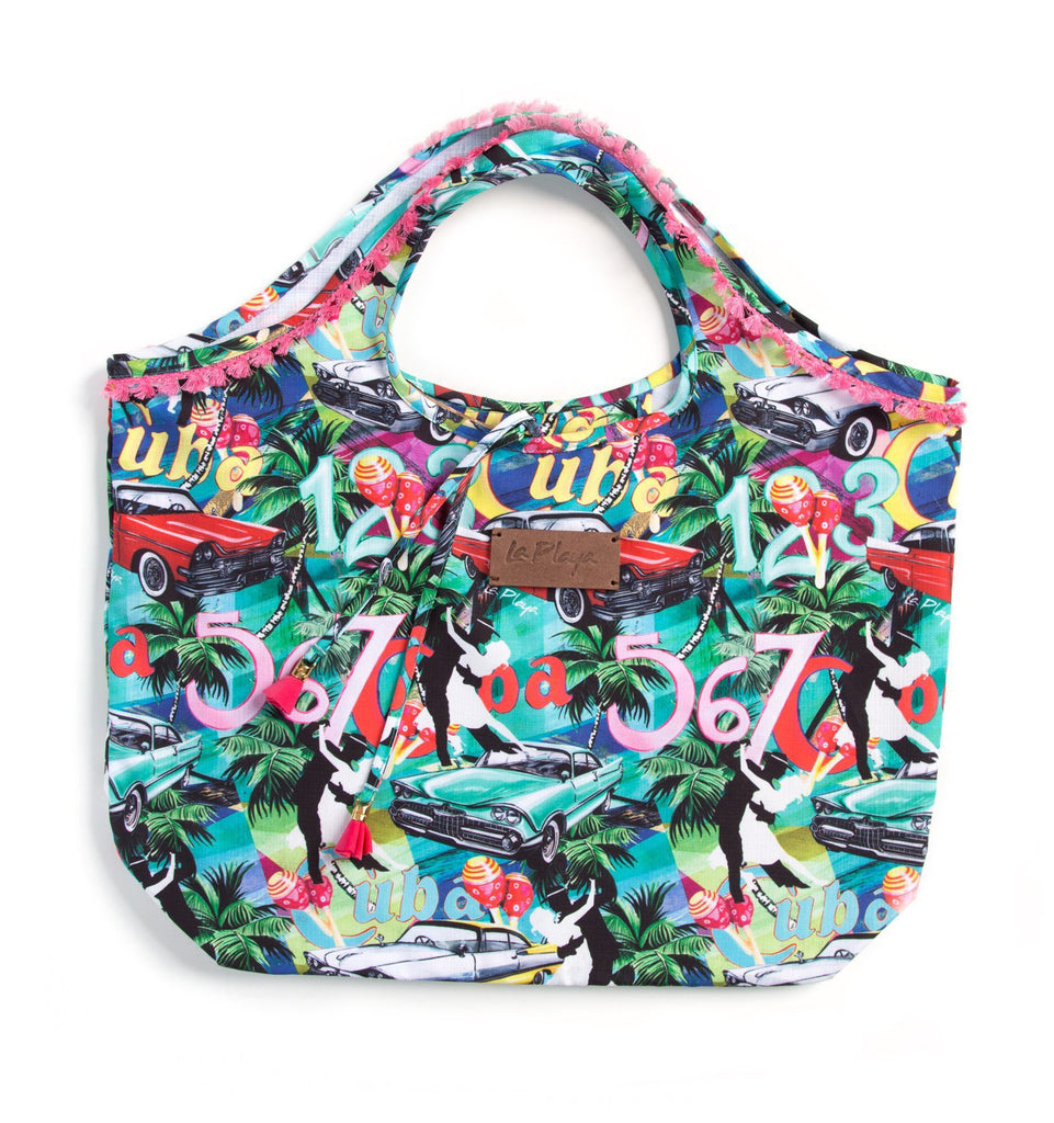 printed beach bags