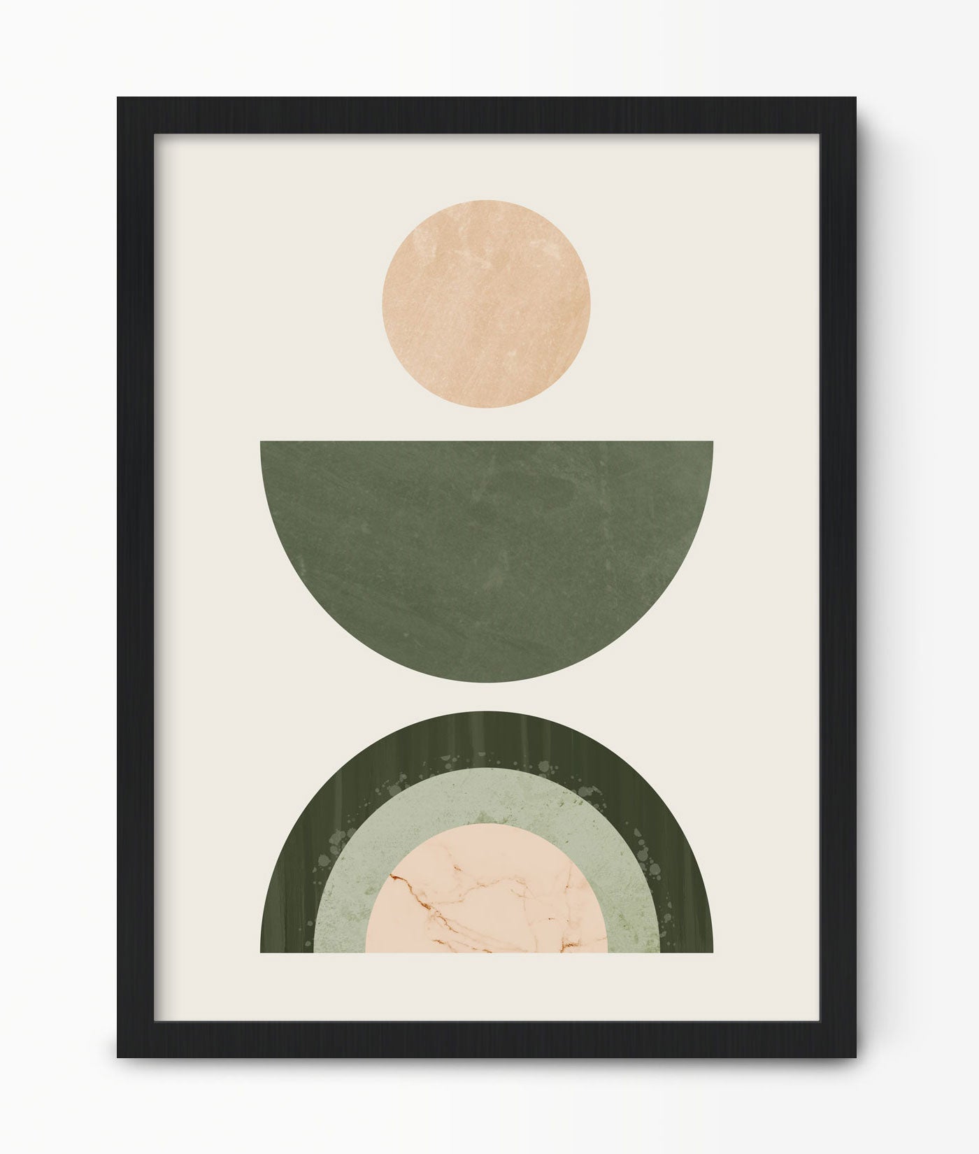 Green Lili Abstract Geo Shapes Art No2