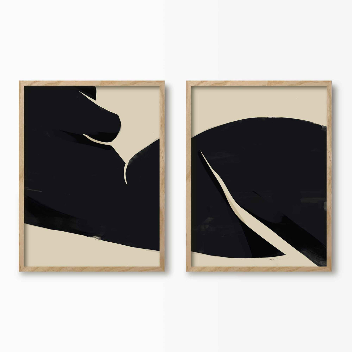 Abstract Figure Wall Art Set Green Lili