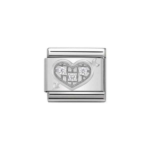 Nomination Classic Heart With Arrow Charm – S&S Argento