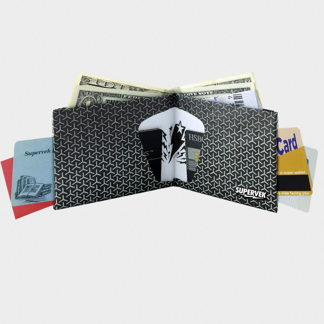 Paperwallet Black Tyvek Clutch Wallet