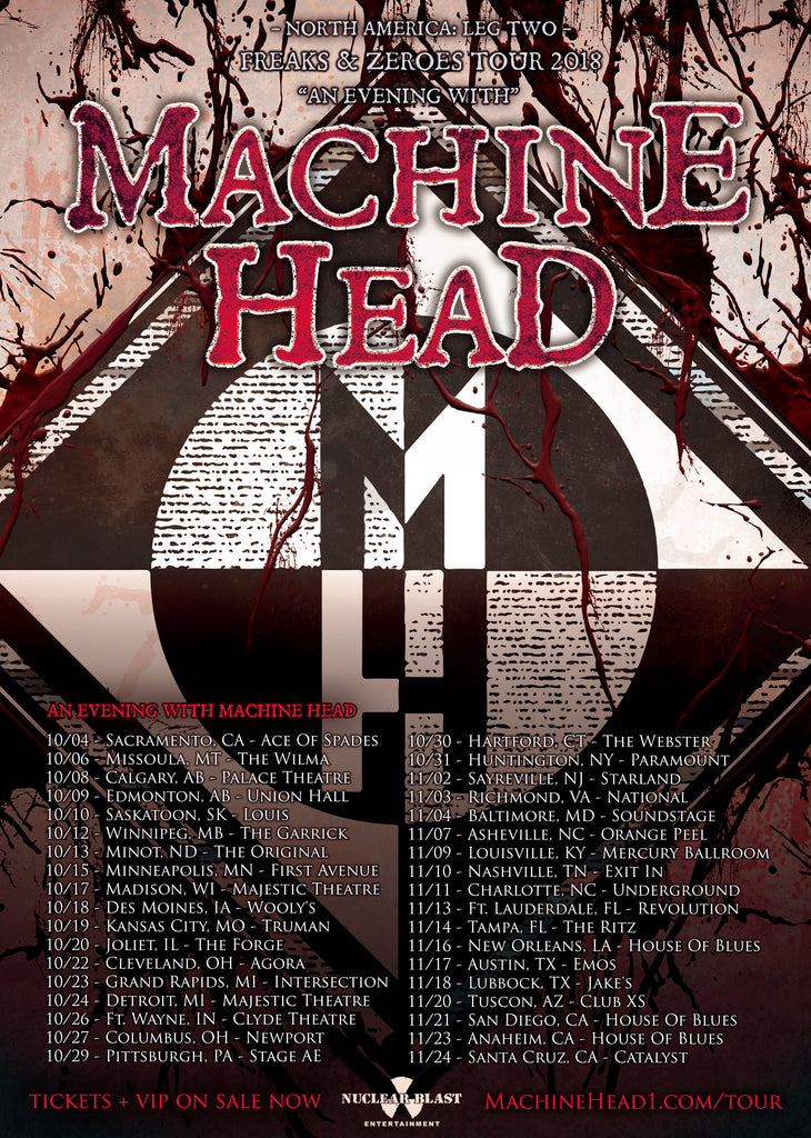 MACHINE HEAD ANNOUNCE NORTH AMERICAN TOUR! Machine Head