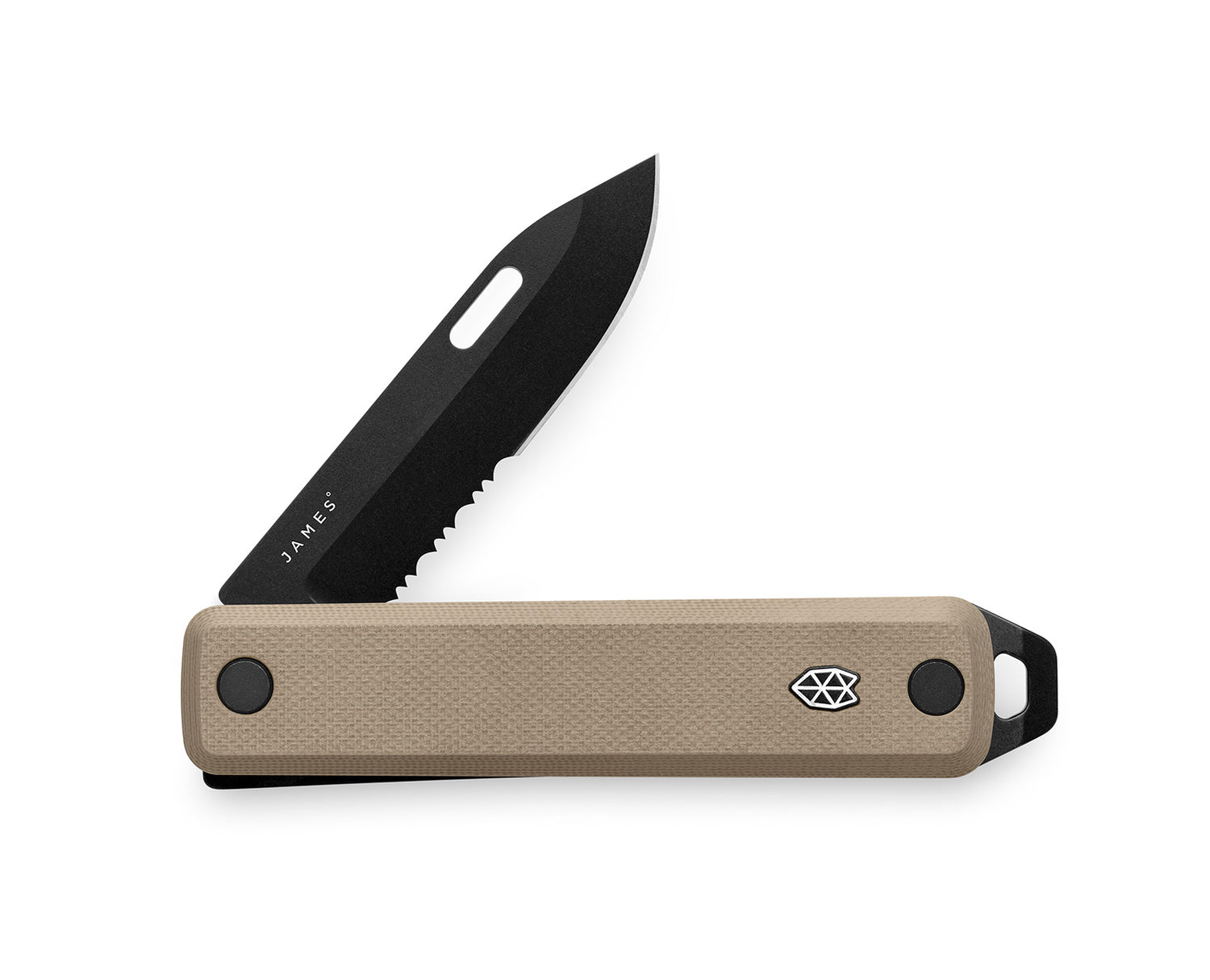 The James Brand The Hell Gap- Black / Stainless / Micarta / Straight
