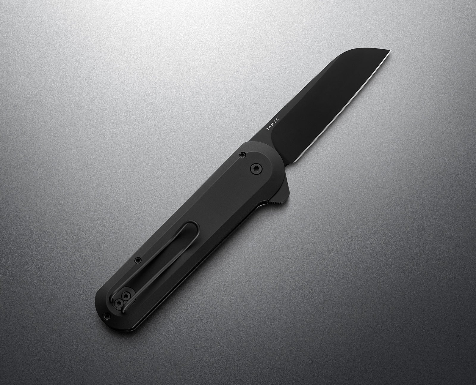 The James Brand The Wells Pocket Knife - Black / Black / Straight Edge, Pocket Knives