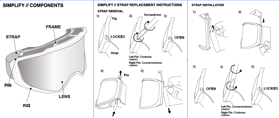 oakley goggle strap replacements