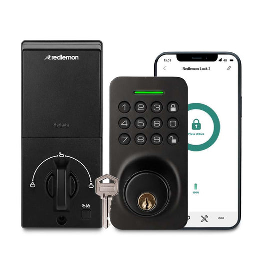 Cerradura Inteligente para Exterior 3 en 1: App, Contraseña o Llave - Redlemon