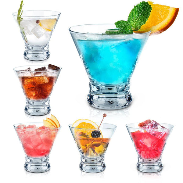 Vasos de Vidrio para Martini Copas de Cristal Coctelería 6 Piezas - Redlemon