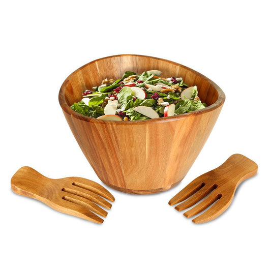 Ensaladera de Madera Acacia Artesanal Bowl Extra Grande 5.5 L - Redlemon