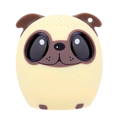 Micro Bocina Bluetooth Portátil en Forma de Perro Pug - Redlemon