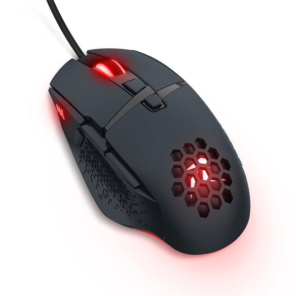 Mouse Gamer Óptico USB de Hasta 6400 DPI Iluminación LED - Redlemon