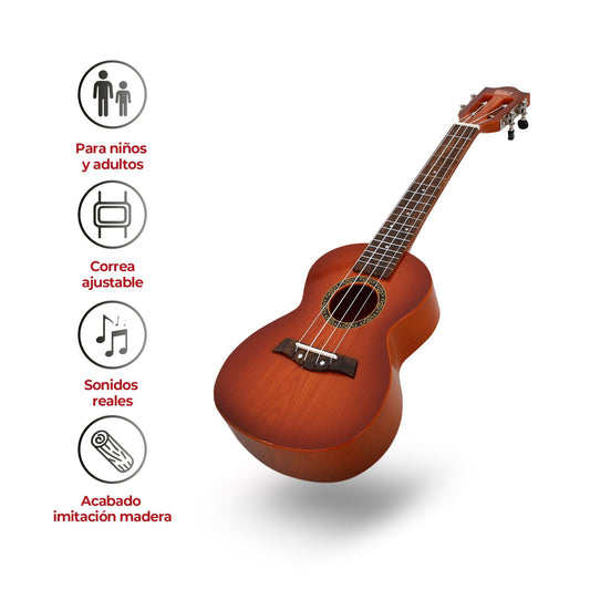 Ukulele para Adultos y Niños con Correa Ajustable - Redlemon