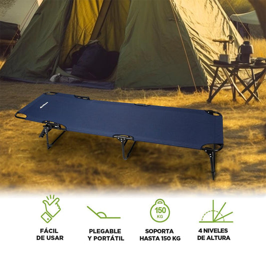 Catre Plegable Camastro Portátil Ultra Resistente 4 Alturas Hikeo - Redlemon