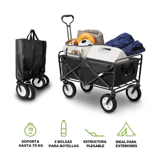 Carrito Plegable para Exteriores Portátil para Transportar hasta 70 Kg - Redlemon