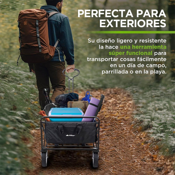 Carrito Plegable para Exteriores Portátil para Transportar hasta 70 Kg