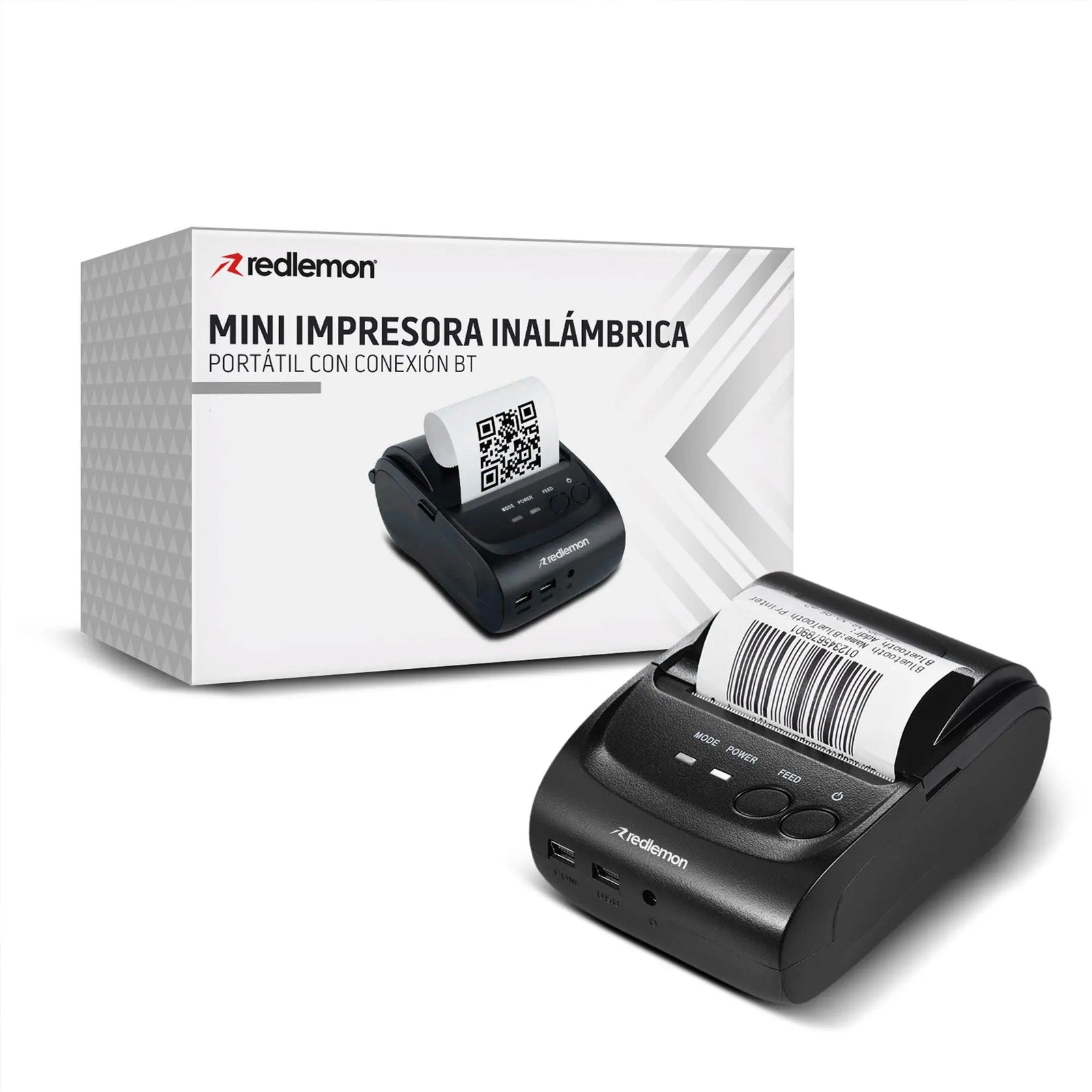 Mini Impresora Térmica Portátil Bluetooth Inalámbrica Para Tickets Y Recibos Pos Pdv 58mm 6045