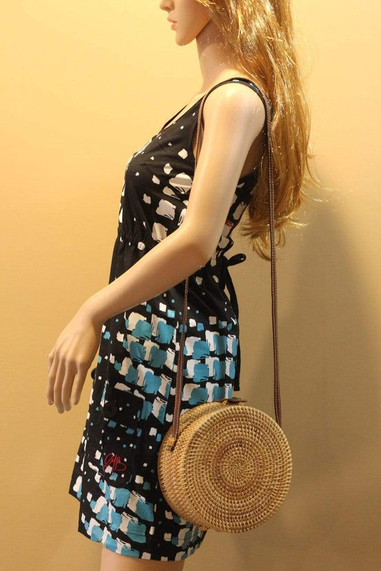 Angie Wood Creations Round ATA Bali High Quality Rattan Handbag