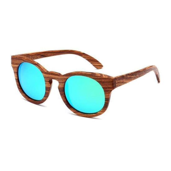 Retro Round Bamboo Wood Sunglasses Men Women's Wooden Polarized Glasses Box  Case