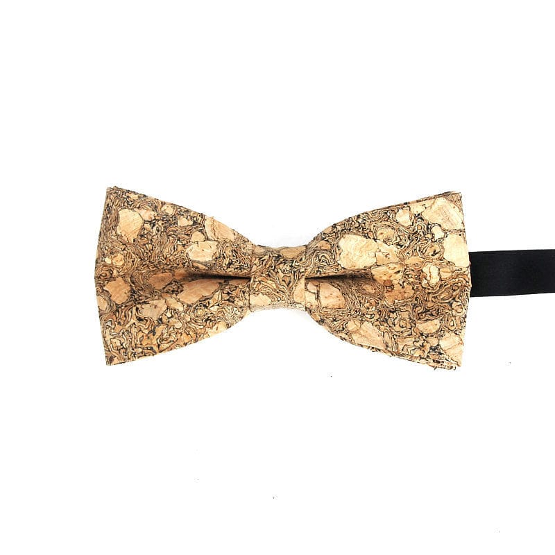 Natural Cork Bow Tie for Men. Vegan Bow Tie, Cork Bow Tie for Men