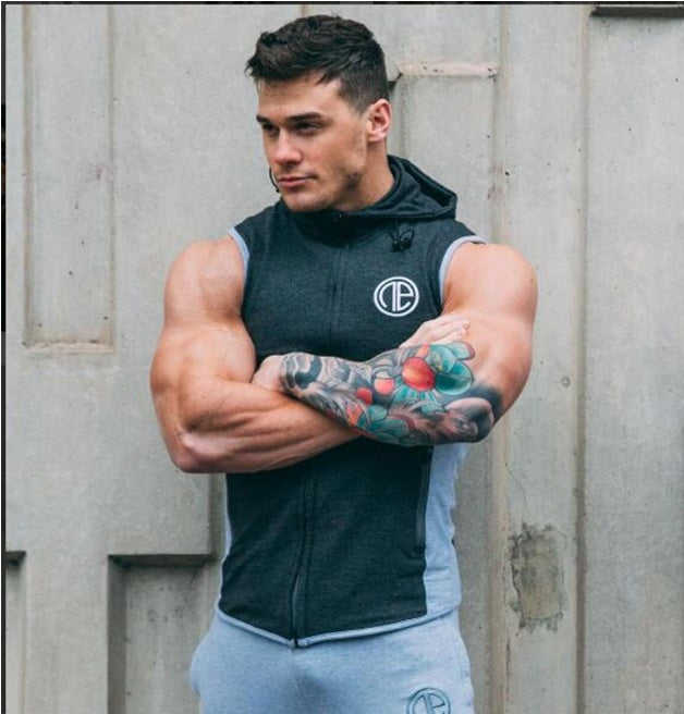 sleeveless hoodie bodybuilding