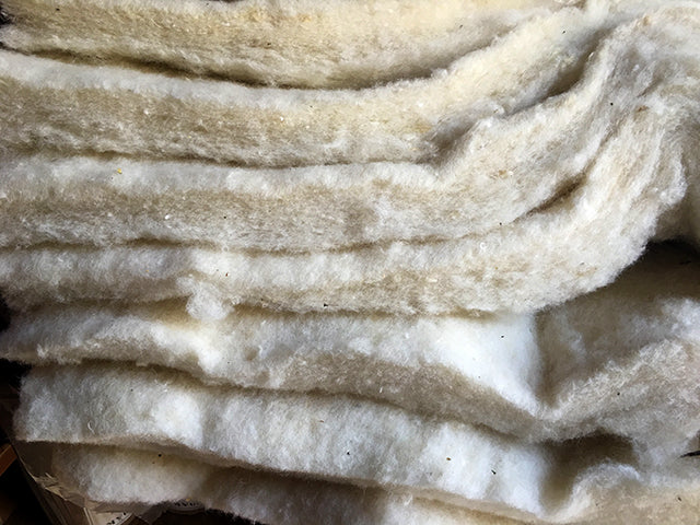 Sheep wool insulation batts for beehive