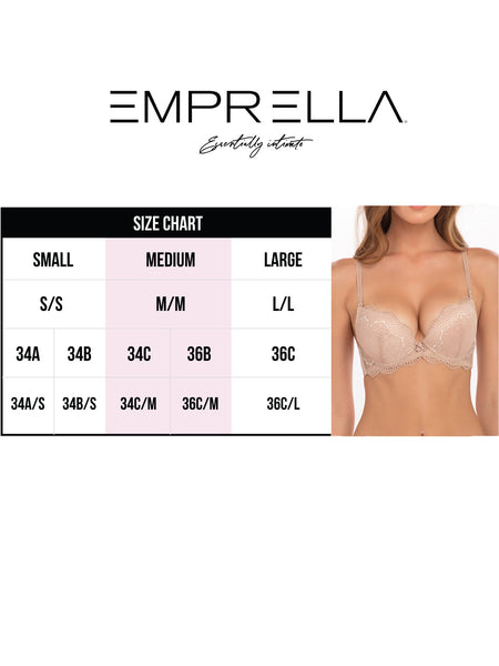 Emprella Bras for Women, Simple Slight Push-up Bra - Nude 36B