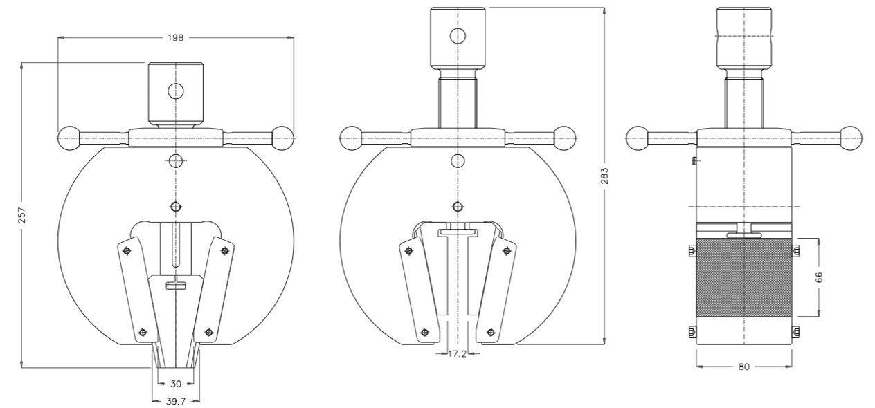 Dimensions for Wedge Grip