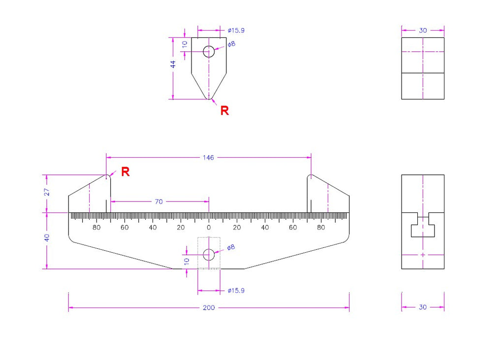 Bend Fixture Dimensions