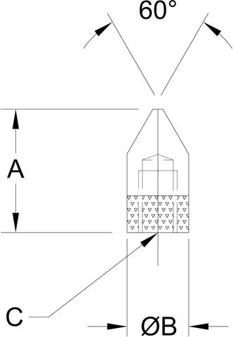 Dimensions for force gauge attachment