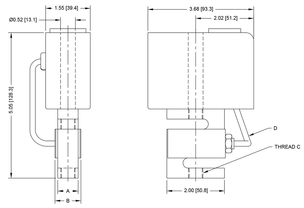 Dimensions of FS06 Sensor