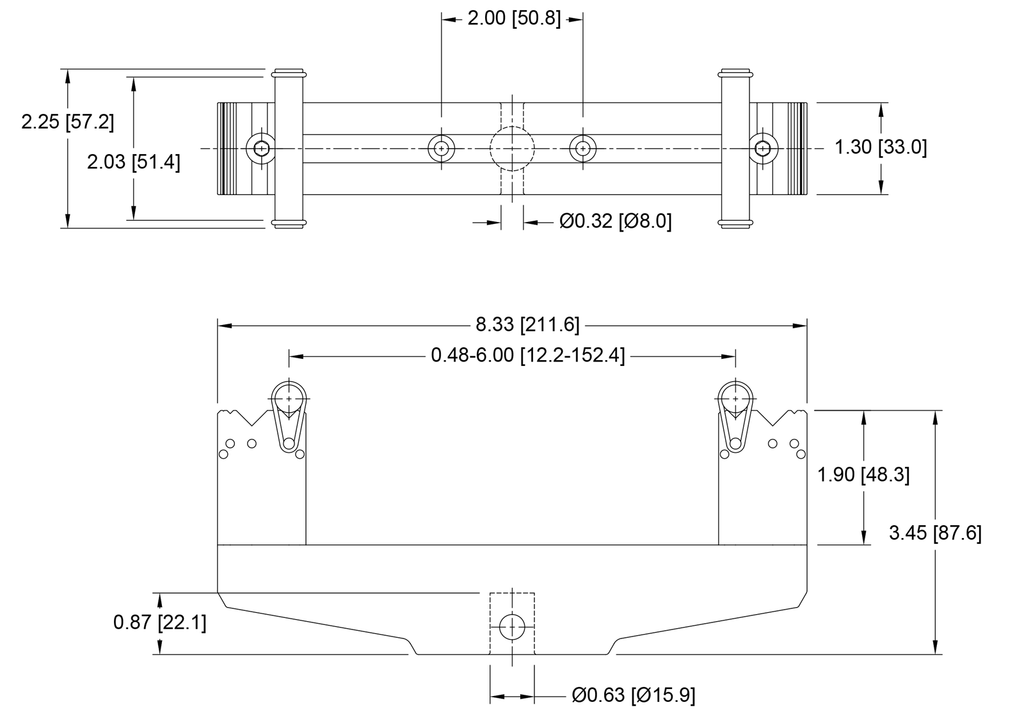 G1095 bend fixture dimensions