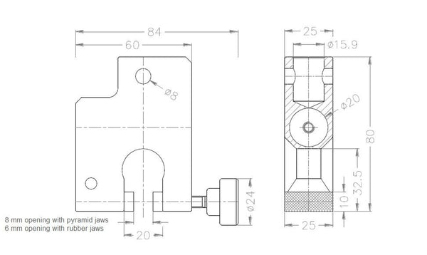 Dimensions for grip