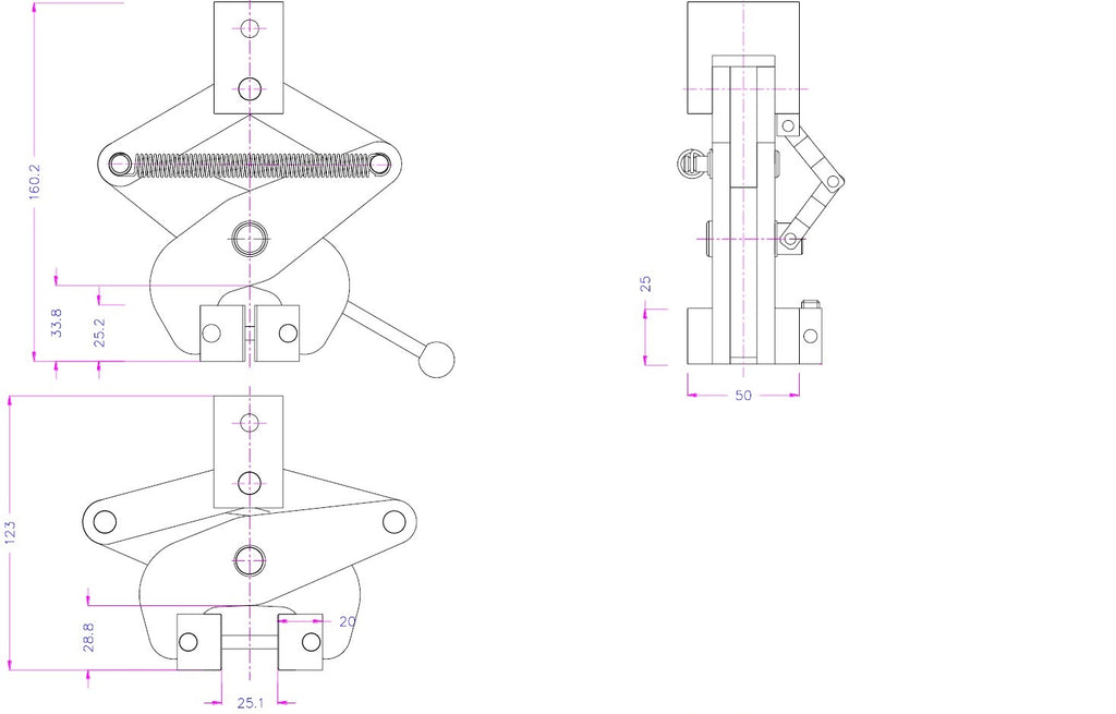 Scissor Grips 20 kn dimensions