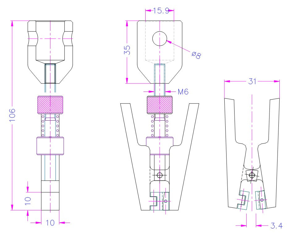 Dimensions for Filament Grip